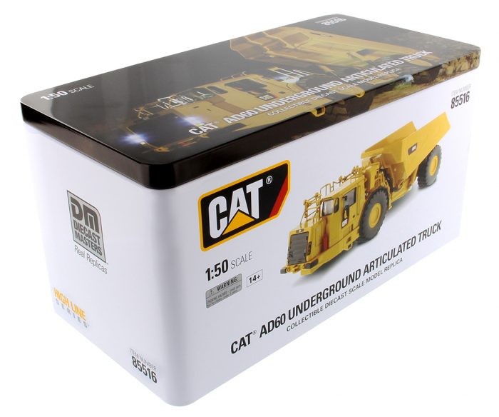 DIECAST MASTERS – CATERPILLAR AD60 dumper tunnel boring machine with driver and box met…