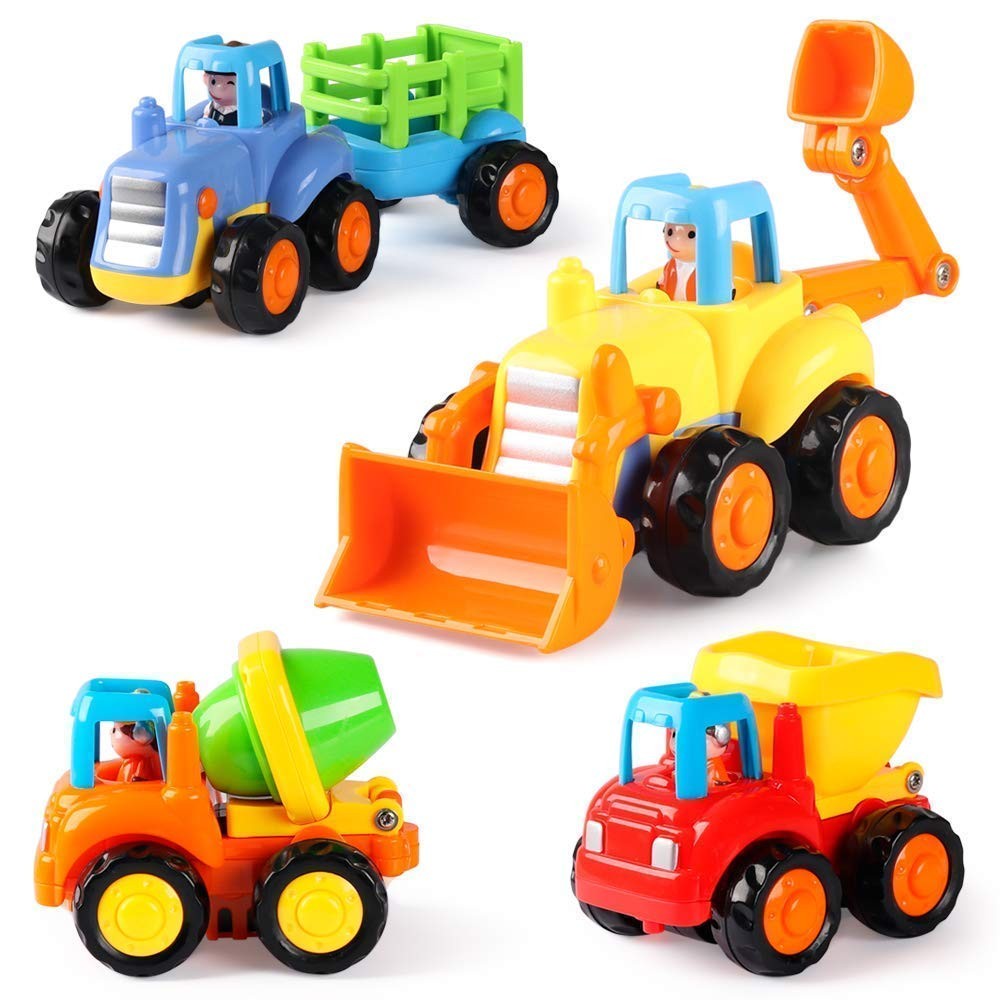 Juego De Cuatro Vehiculos De Construccion Với Impulso Para Ninos De Lujo