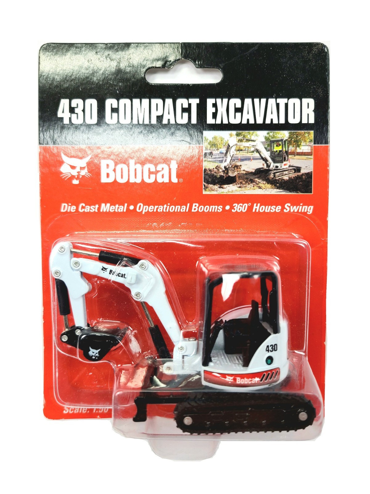 Bobcat 430 Compact Excavator – Wan Ho 1:50 Scale Diecast Model #6904628 New