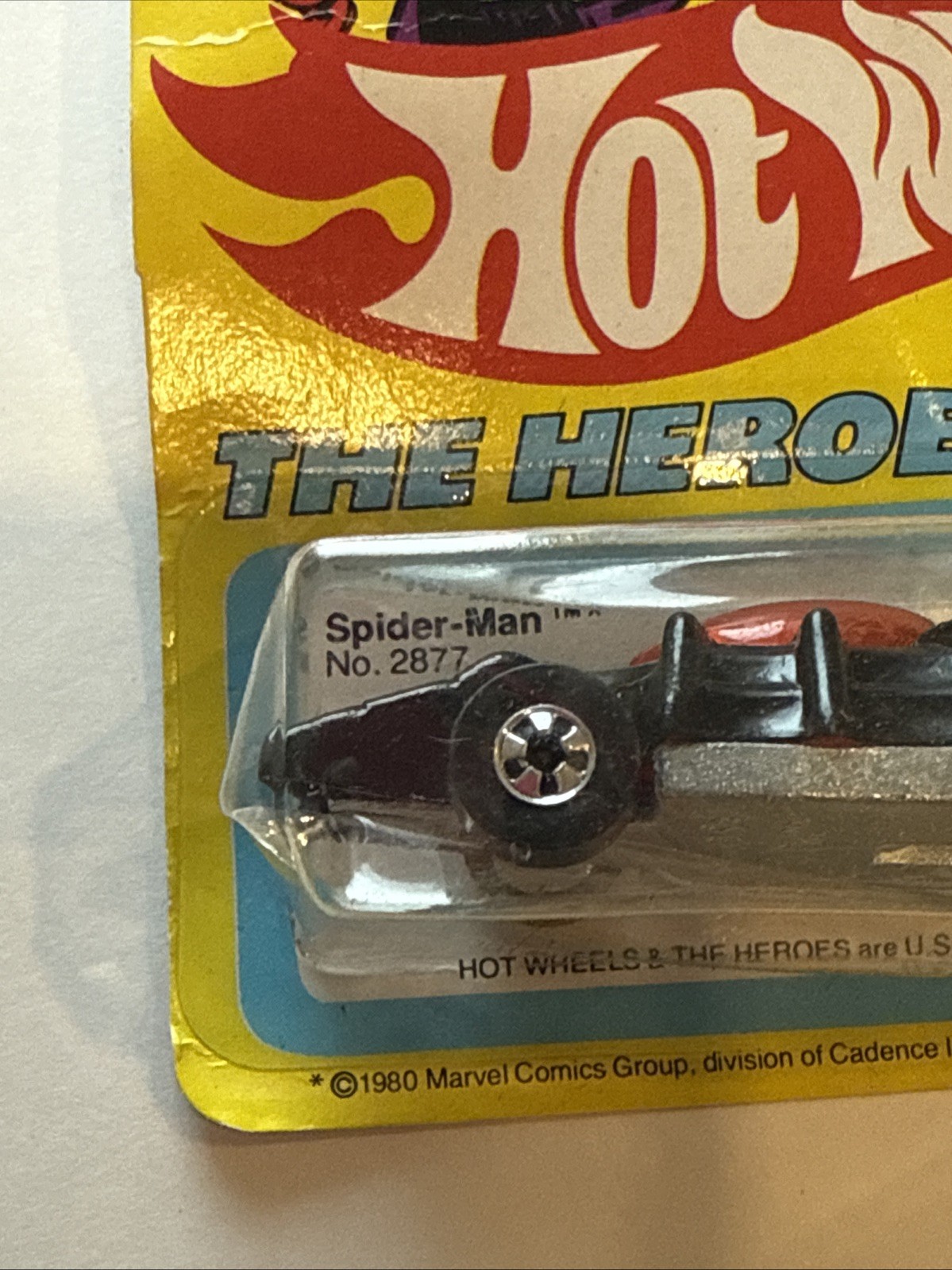 Hot Wheels Carded 1980 Spider-Man Car The Heroes New Unopened Yellow Card 2877