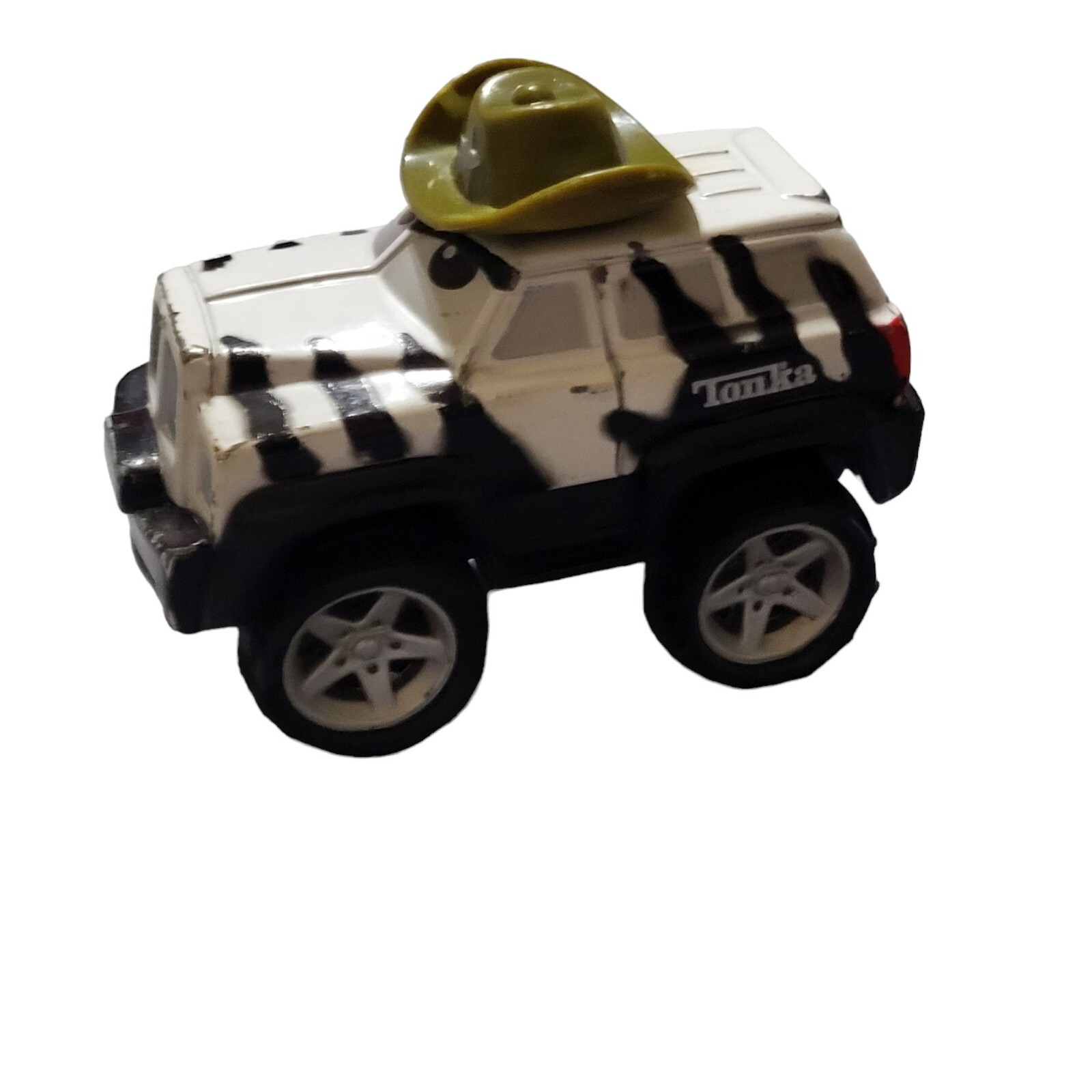 Tonka Chuck & Friends Zebra SUV Die-Cast Toy Car With Cowboy Hat 2.75″