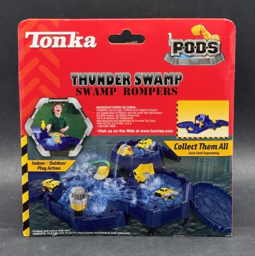 Tonka NOS 2008 PODS THUNDER SWAMP ROMPERS Playset Set Of 3 Yellow Trucks New NIB