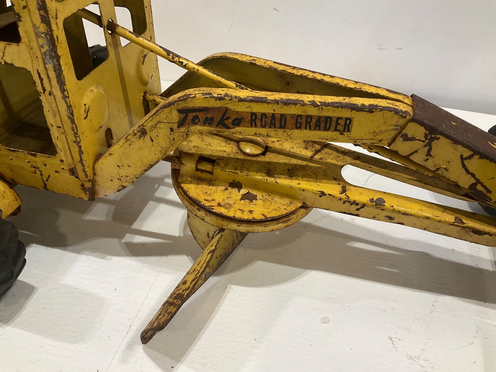 Tonka 1950’s State Hi Way Department Yellow Road Grader Original Paint