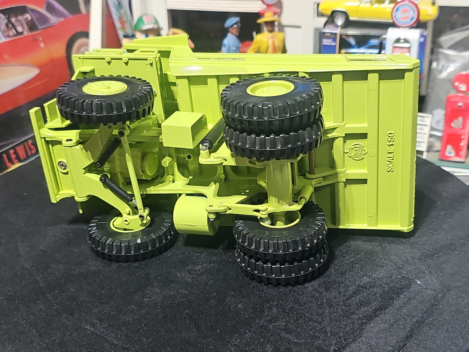 VINTAGE Joal Compact 1:50 Die Cast Euclid R85 B Dump Truck Green VERY NICE