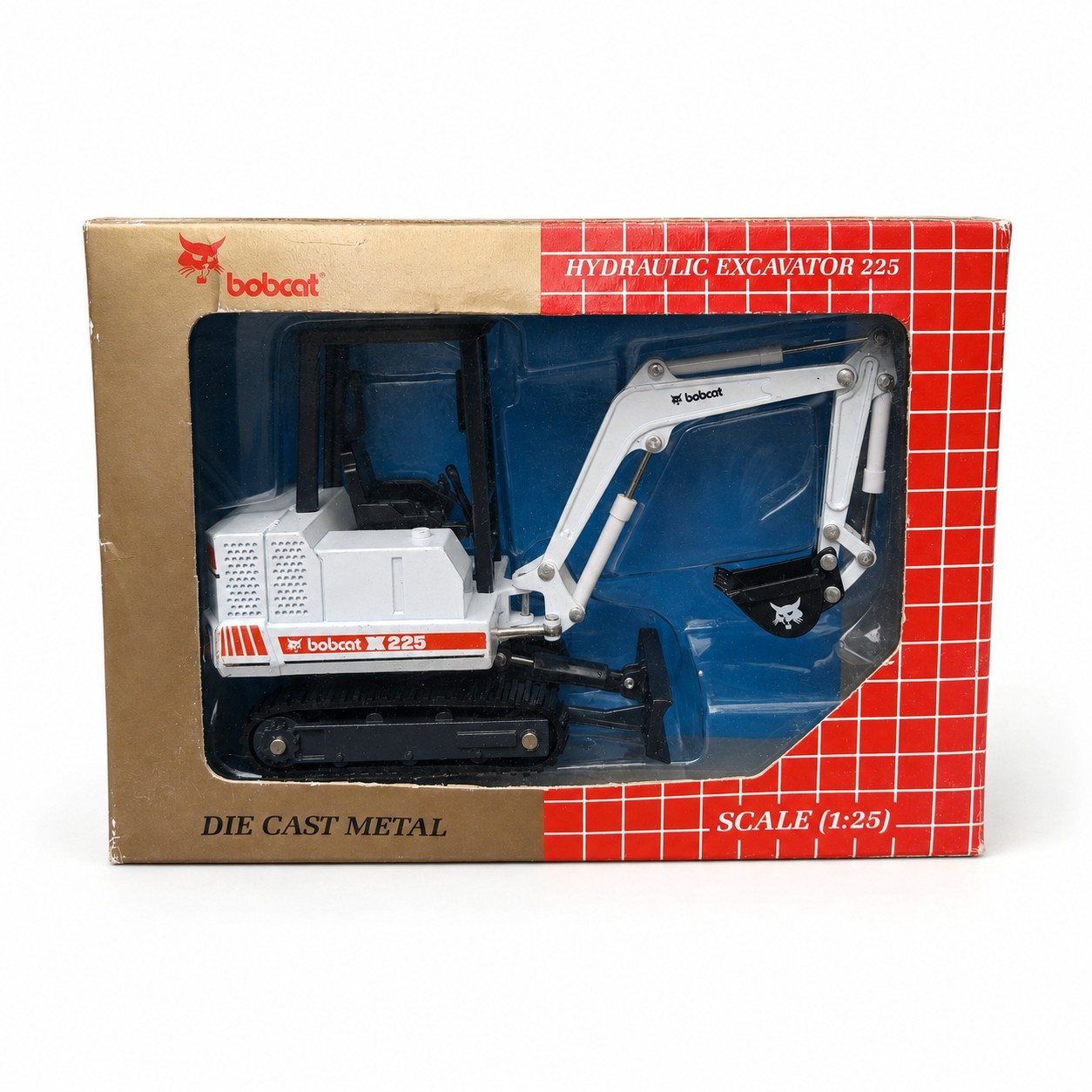 Vintage Bobcat X225 Excavator 1:25 Diecast Melroe 6722254 Original Box