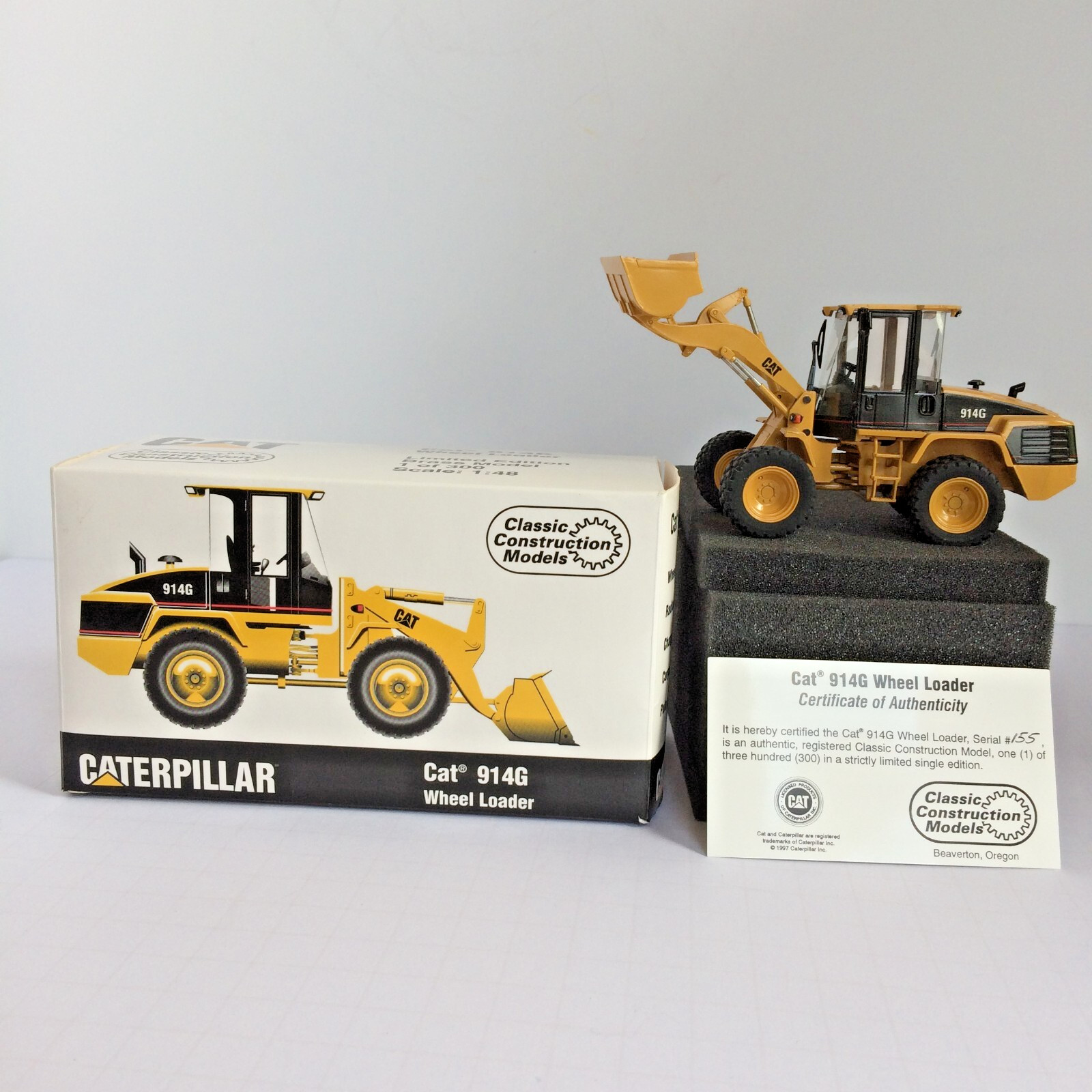 CCM Caterpillar Cat 914G Wheel Loader 1:48 Brass MIB w/ COA Vintage