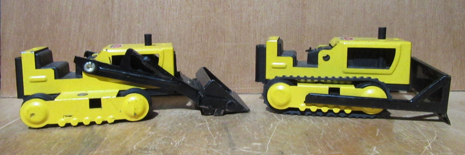 Vintage Pair mini Tonka Bulldozer and Loader