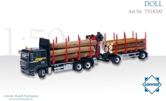 Conrad 75183 DOLL on MAN TGS M Euro5 – NEUHAUSER 3+2 Axles w/Crane 1/50 NEW MIB