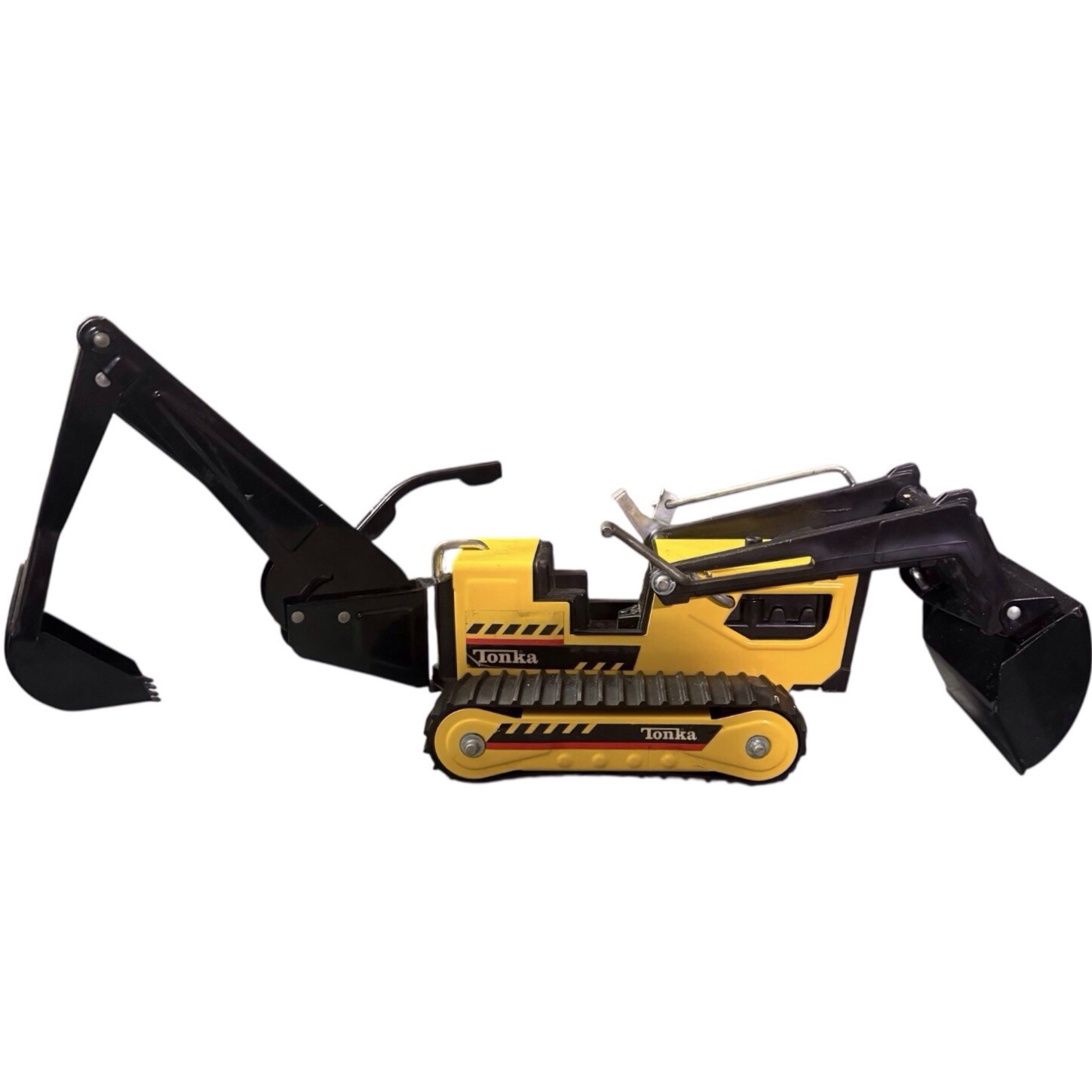 Vintage TONKA T-6 Trencher Loader Backhoe Pressed Steel Yellow USA 1970s EUC