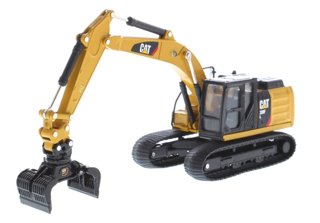 1:64 DM 320F L Hydraulic Excavator with 5 Work Tools Machine Diecast Model