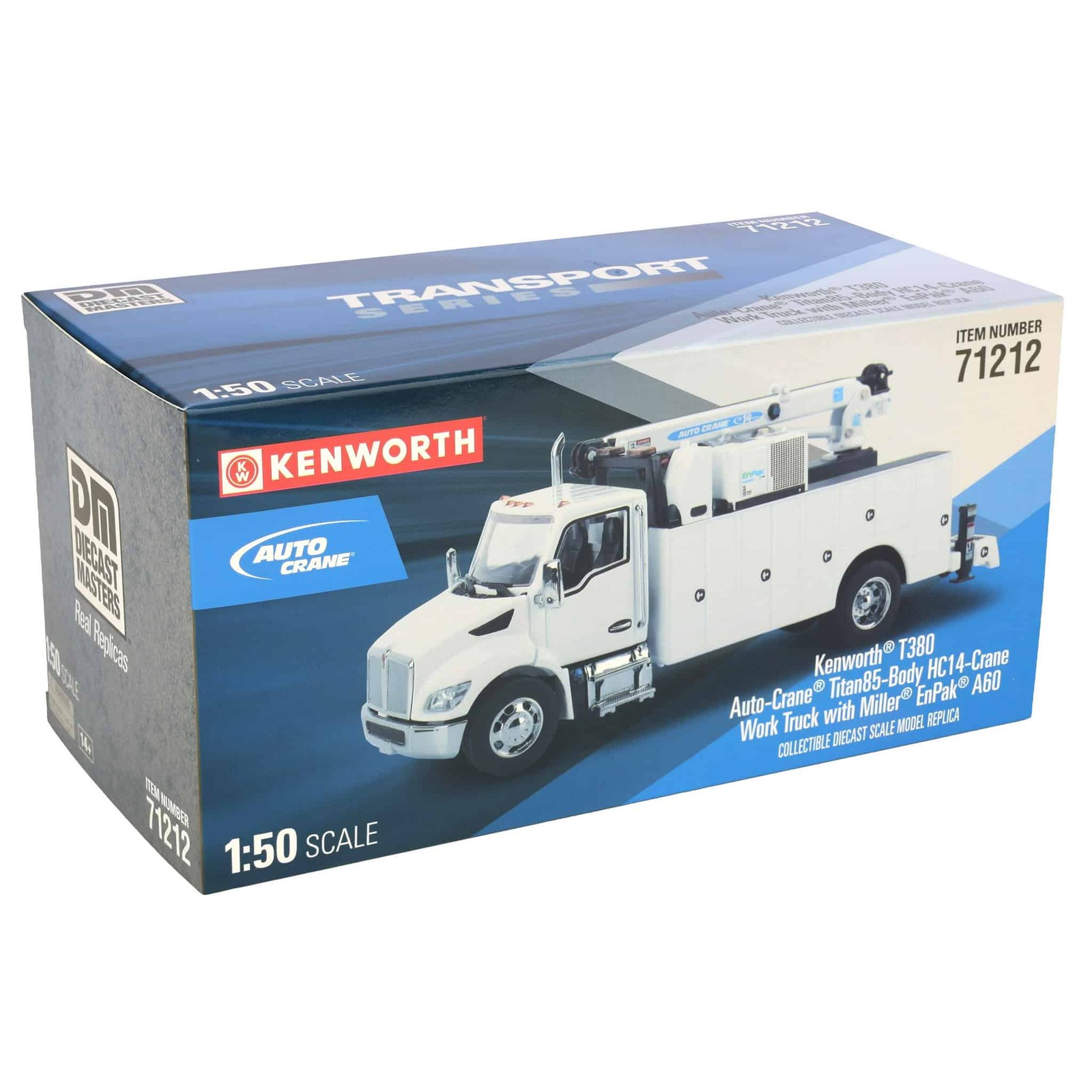 Diecast Masters 1/50 Kenworth T380 Titan85 HC14 Crane Truck Miller EnPak 71212