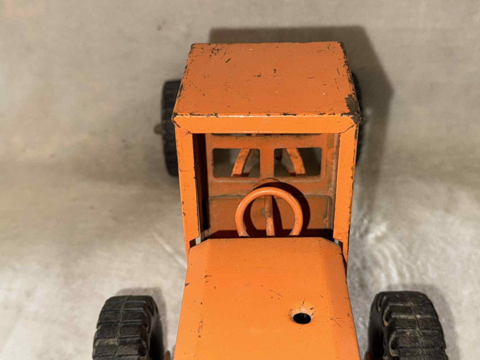Vintage 1960’s Structo Orange Pressed Steel Road Grader Construction Toy-Repair