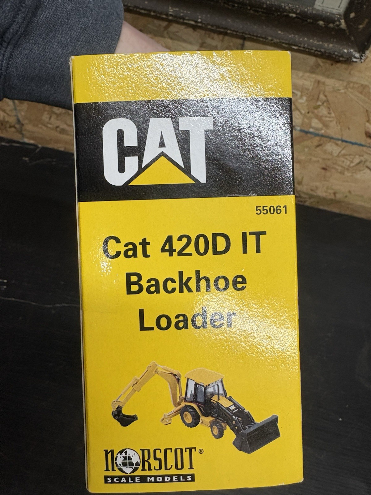 Cat 420D Backhoe Loader With Attachments Norscot 55061 1:50 Scale DieCast