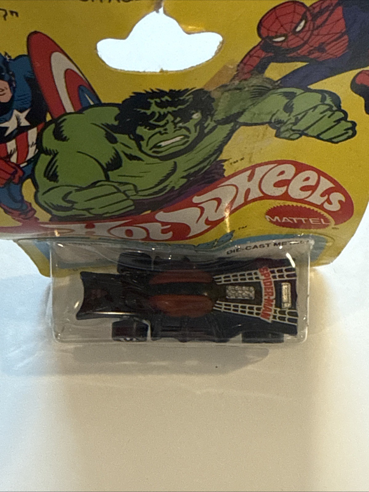 Hot Wheels Carded 1980 Spider-Man Car The Heroes New Unopened Yellow Card 2877