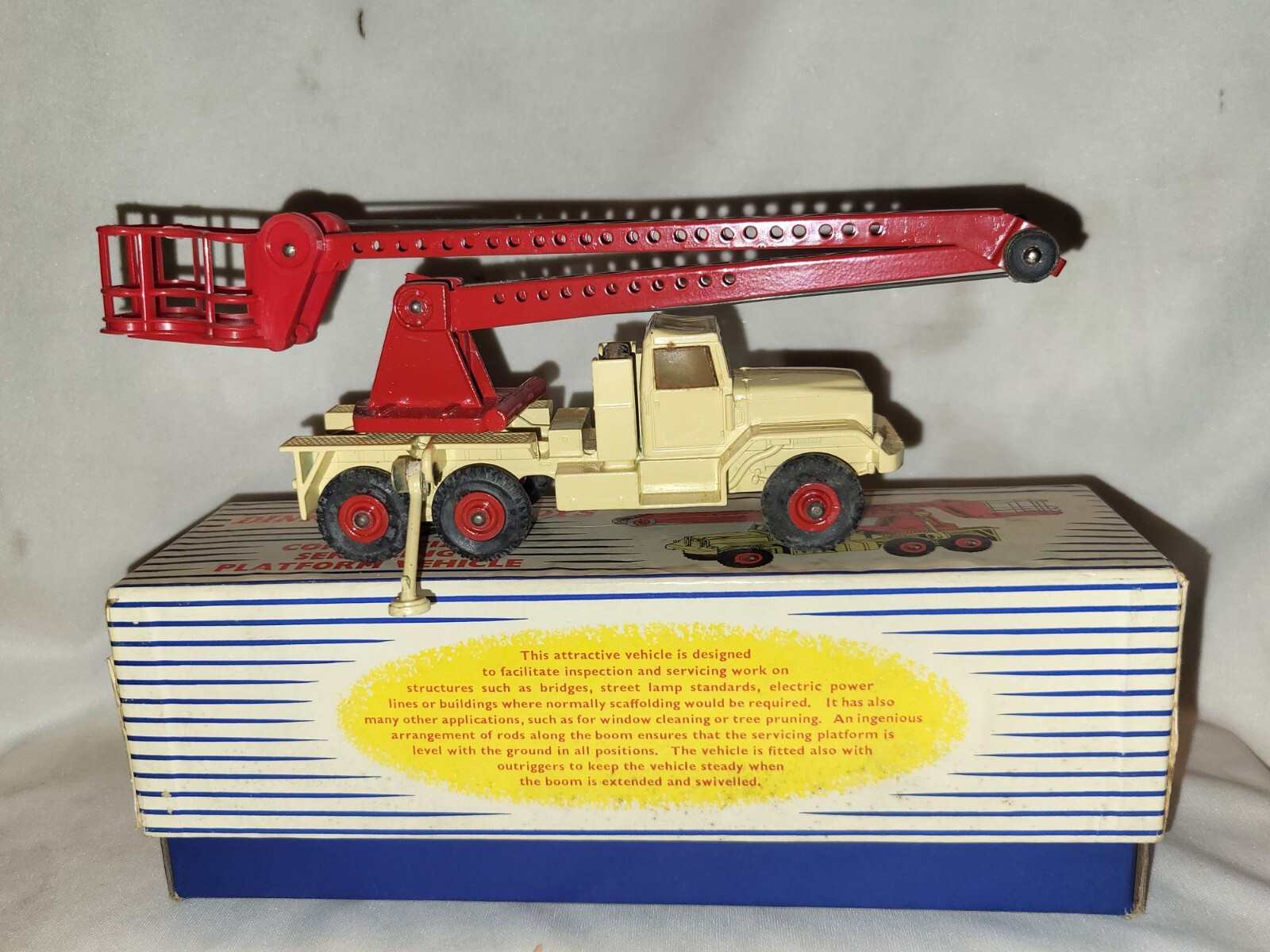 VINTAGE BOX PACK SERVICING PLATFORM CRANE DINKY SUPERTOYS ENGLAND MECCANO 1950