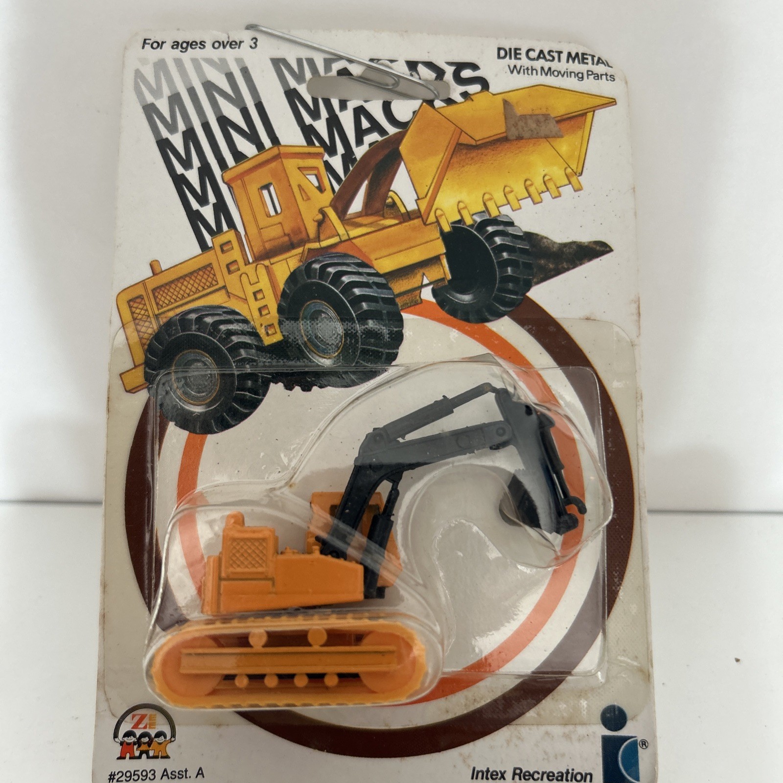 Vintage MINI MACKS Zee Toys Die Cast Construction Road Grader 1989 Box 12
