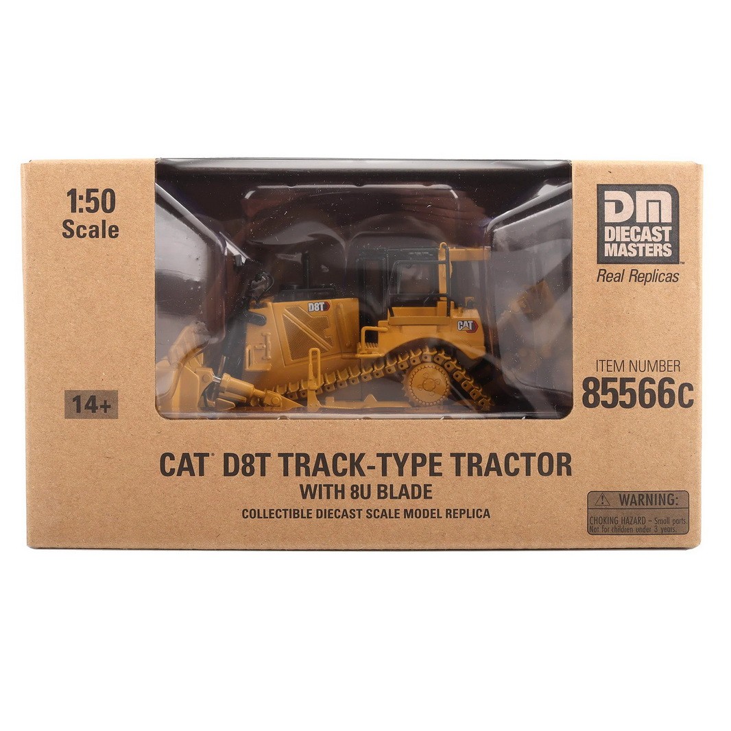 DM 1/50 Scale CAT D8T Track-Type Tractor With 8U BLADE Diecast Model 85566C