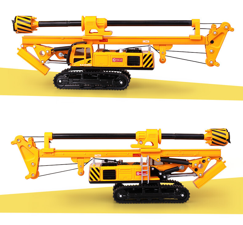1:64 KDW Rotary Drilling Rig Construction Machine Equipment Diecast Model