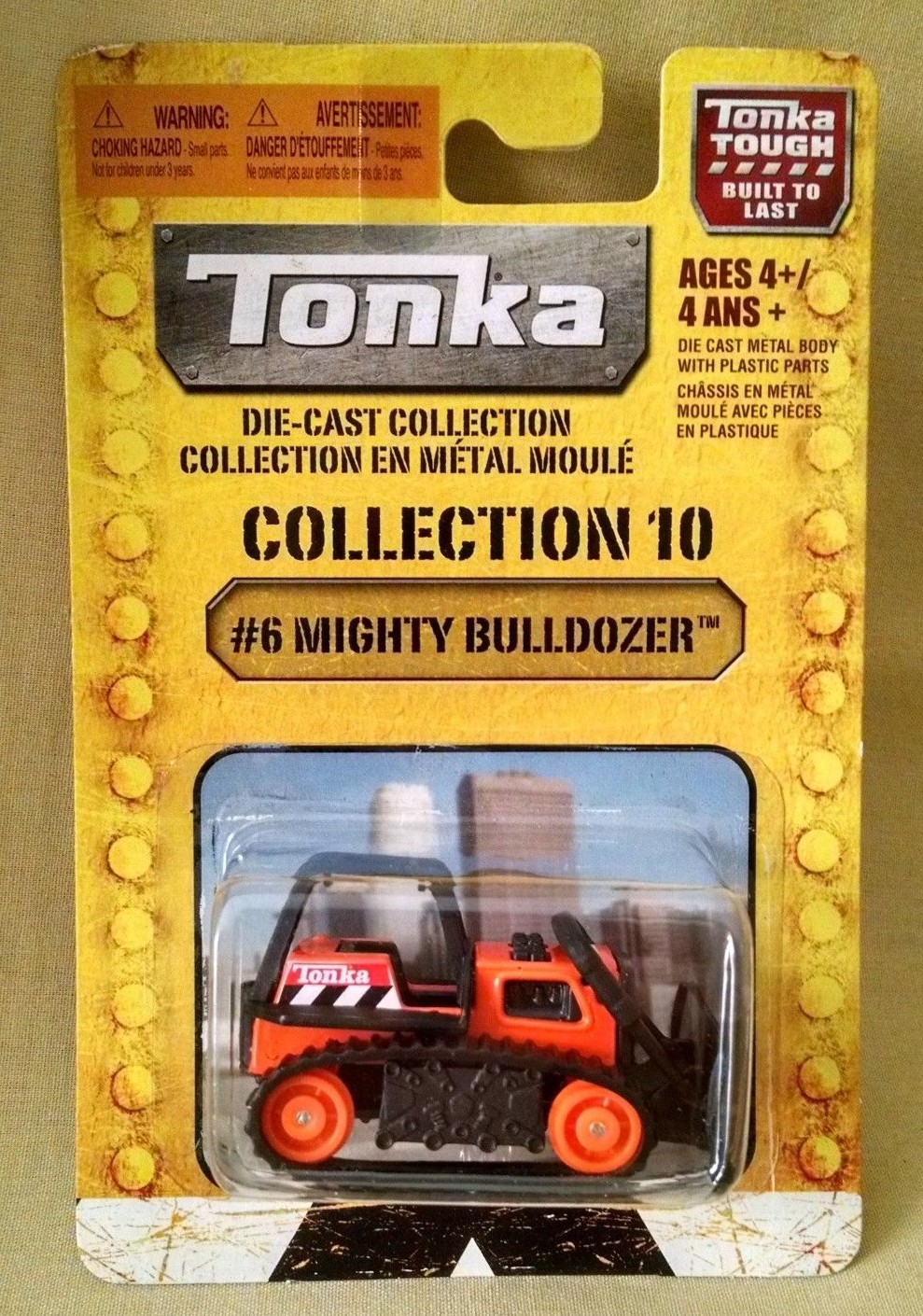 TONKA MIGHTY BULLDOZER NEW DIE CAST PLASTIC #6 COLLECTION 10 #15130 2009 MAISTO.