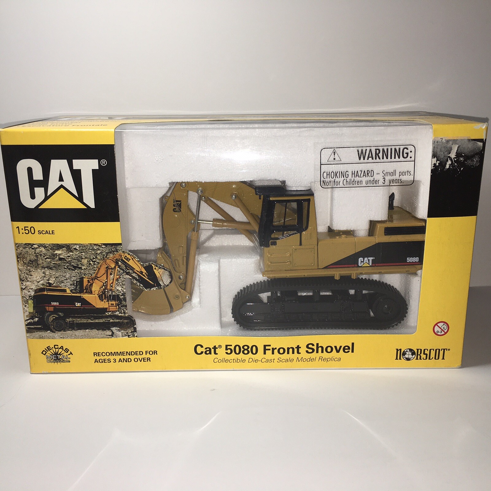 Vintage Caterpillar 5080 Front Shovel 1:50 Scale Diecast Metal NIB Norscot 1998