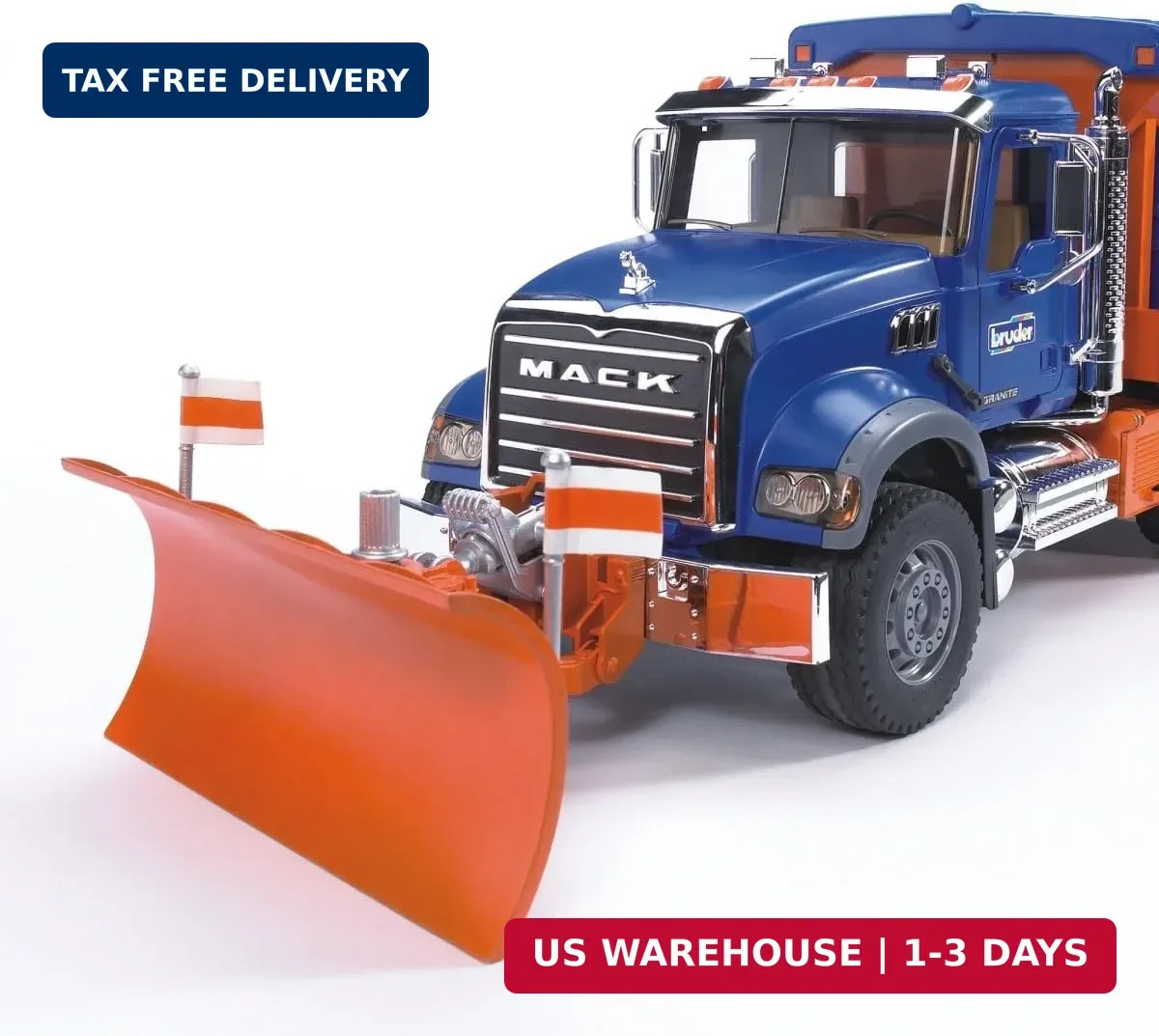 Bruder Toys – Construction Realistic Plow Blade Attachment for MB Actros, Mack a