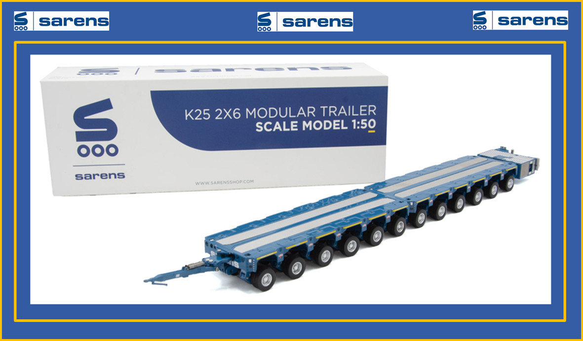 1 50 SARENS KAMAG K-25 2×6 axle + drawbar in BLUE – FREE SHIPPING !!!
