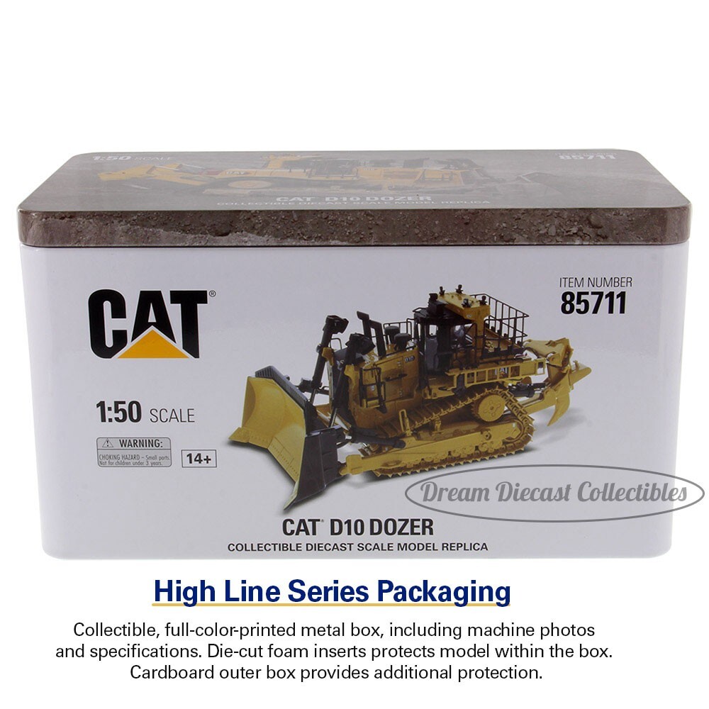⭐ 1:50 CATERPILLAR D10 TRACK TYPE TRACTOR DOZER NEXT GEN DIECAST MASTERS 85711 ⭐