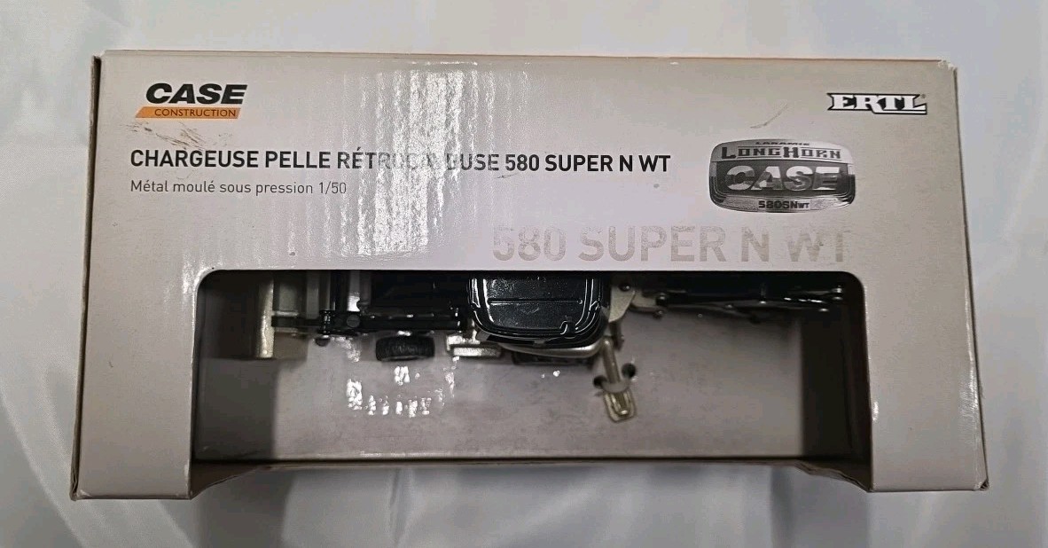 Case 580 Super N WT Backhoe Loader Longhorn Edition 1/50 New In Box