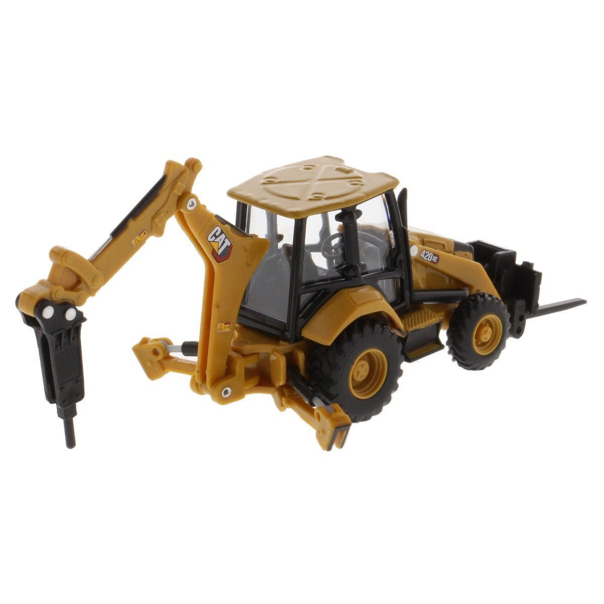 Diecast Masters 85765 Cat 420 XE Backhoe Loader & 4 Tools 1/64 Scale Model