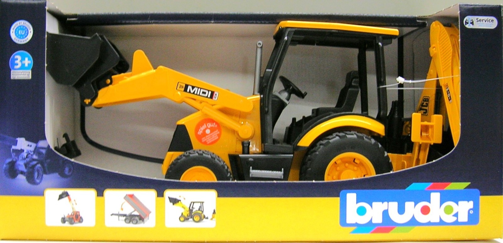 1/16 BRUDER TOY JCB MIDI CX EXCAVATOR TRACTOR 02427
