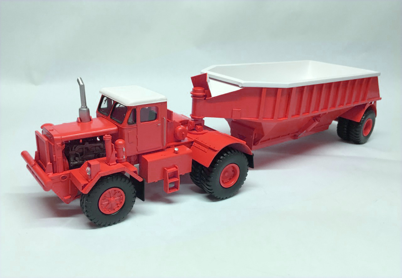 Resin 1/50 KW Dart 50 BDT / Bottom Trailer – RED COLOUR -Ready Made Resin Model