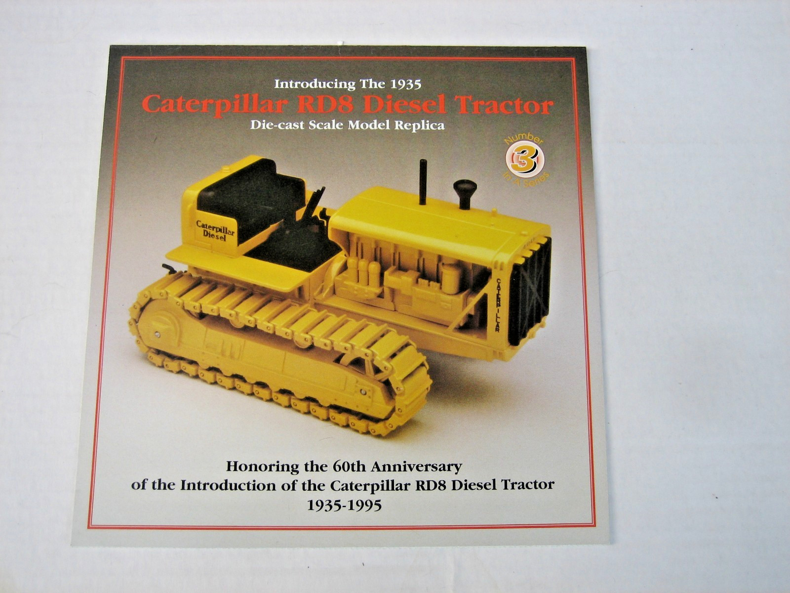Sales Brochure Caterpillar Cat 1935 RD8 Diesel Crawler Tractor NZG Scale Model