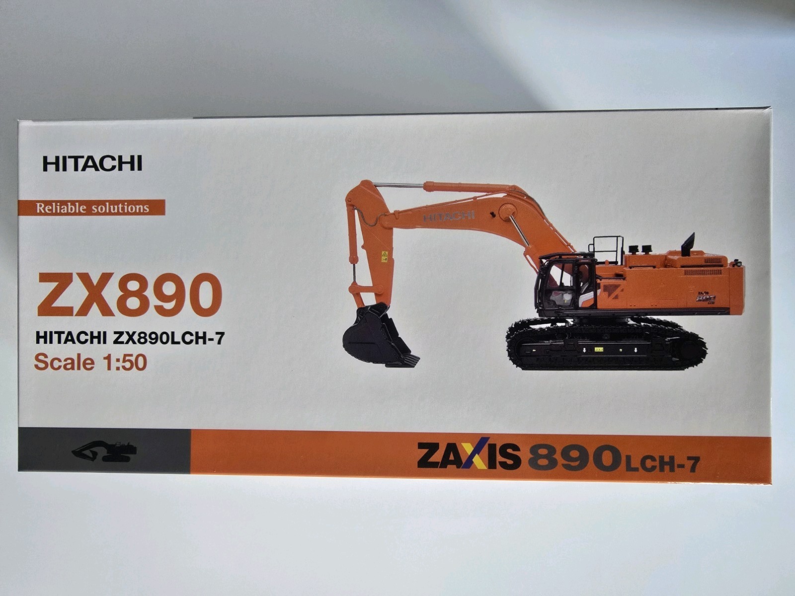 TMC Hitachi ZX890LCH-7 Hydraulic Excavator 1:50 Scale Diecast Model New Sealed