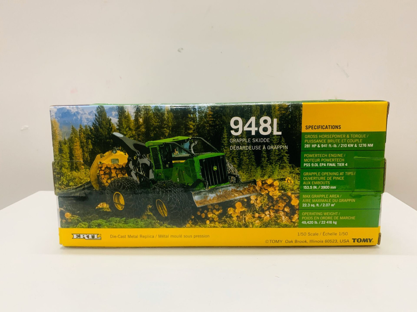 Ertl John Deere 948L Grapple Skidder Celebrating 50 Years 1:50 Die-Cast Metal