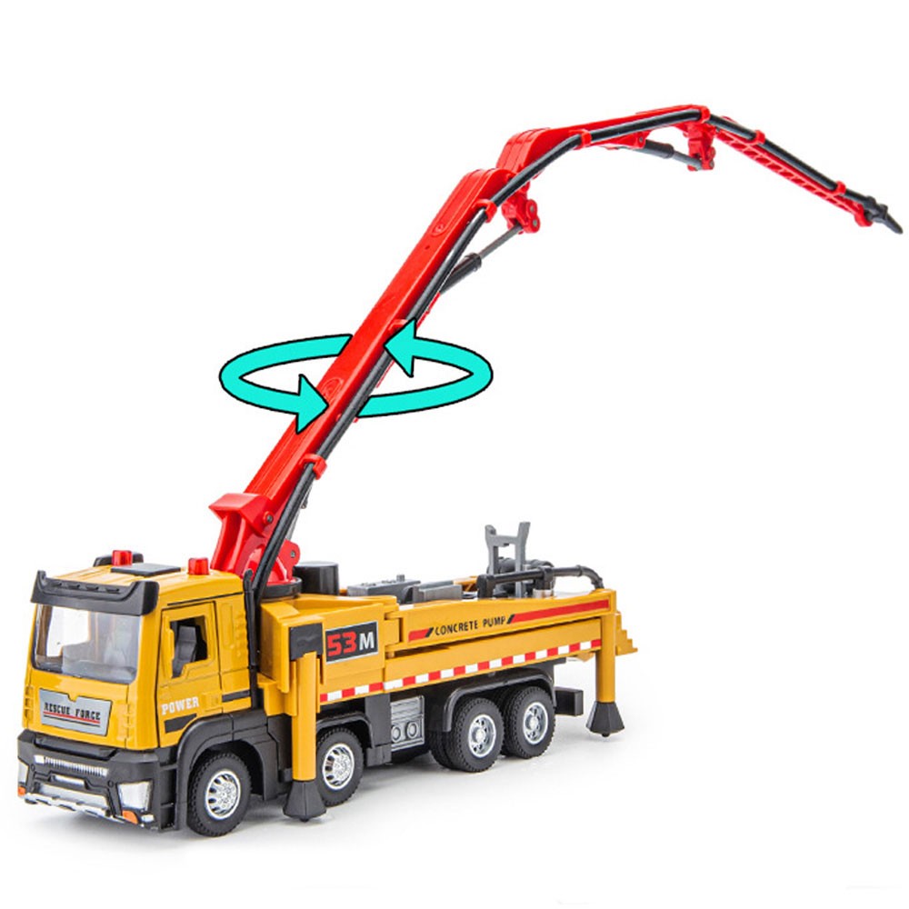 1:50 Concrete Pump Truck Toy Construction Equipment Model Diecast Toy Vehicle